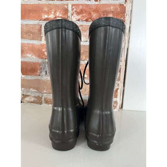 Hunter Original Lace Up Rain Boots‎ Gray Women’s Size UK 5/US 7 - Picture 4 of 9